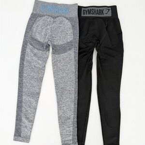 Gymshark Legacy Seamless Leggings Set - Women’s Grey & Black Size Small